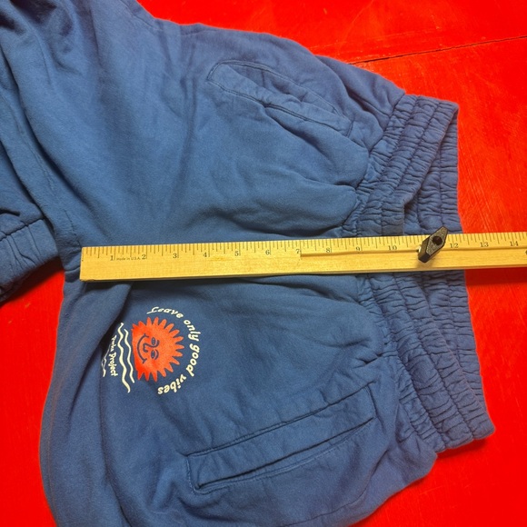 PARKS PROJECT BLUE JOGGER WAR UPS LEAVE ONLY GOOD VIBES GRAPHICS POCKETS - Picture 3 of 6